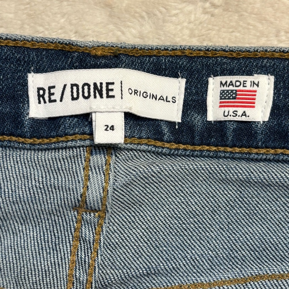 RE/DONE Jeans Size 24 Originals 90s High Rise Ankle Crop Mid-70s Wash Made USA - Picture 11 of 16